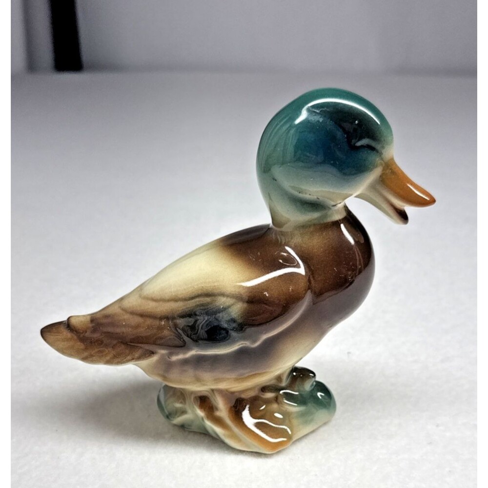 Royal Copley Mallard Duck Figurine Standing Ceramic Bird 6" USA MCM Vintage